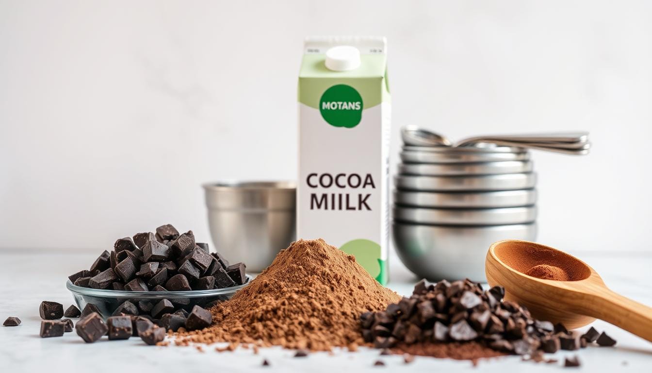 Dairy-free baking ingredients laid out in a home kitchen