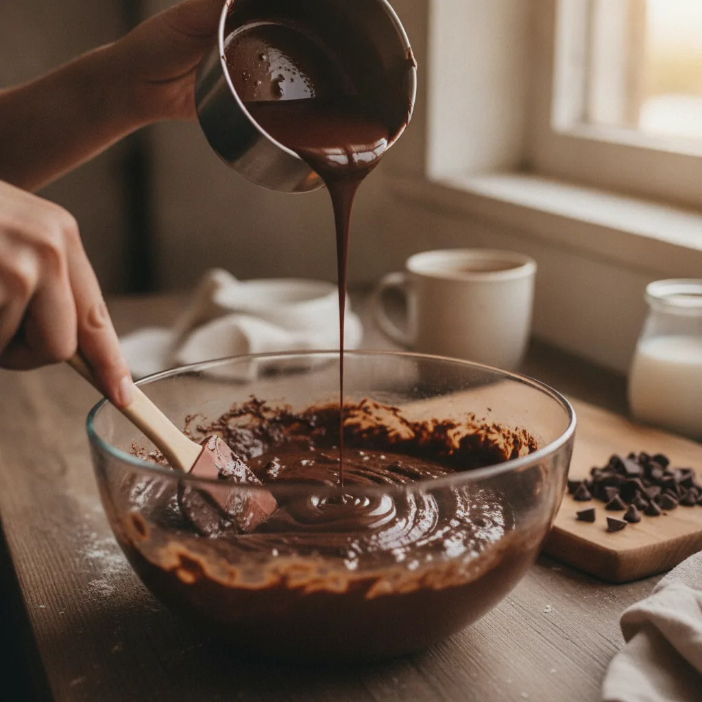 dairy free double chocolate cookies being prepared in the kitchen