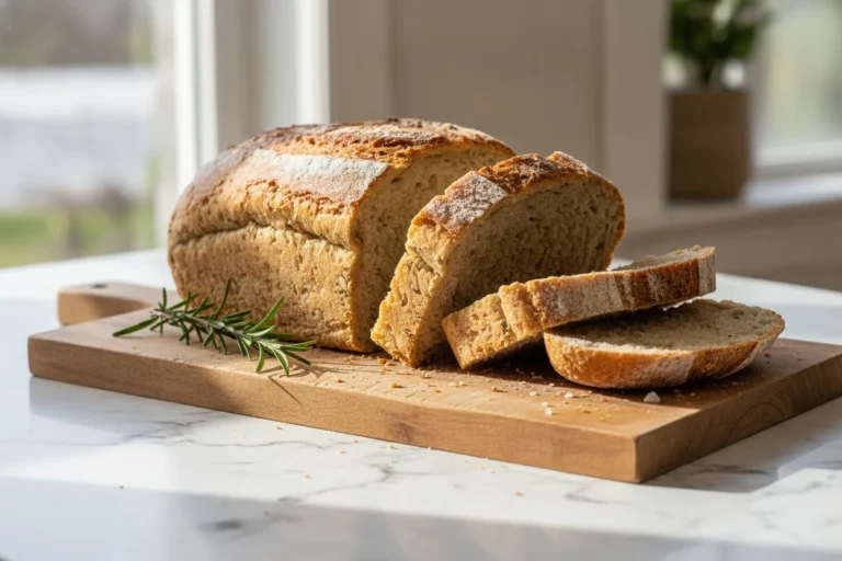 Sliced loaf of soft dairy-free gluten-free bread