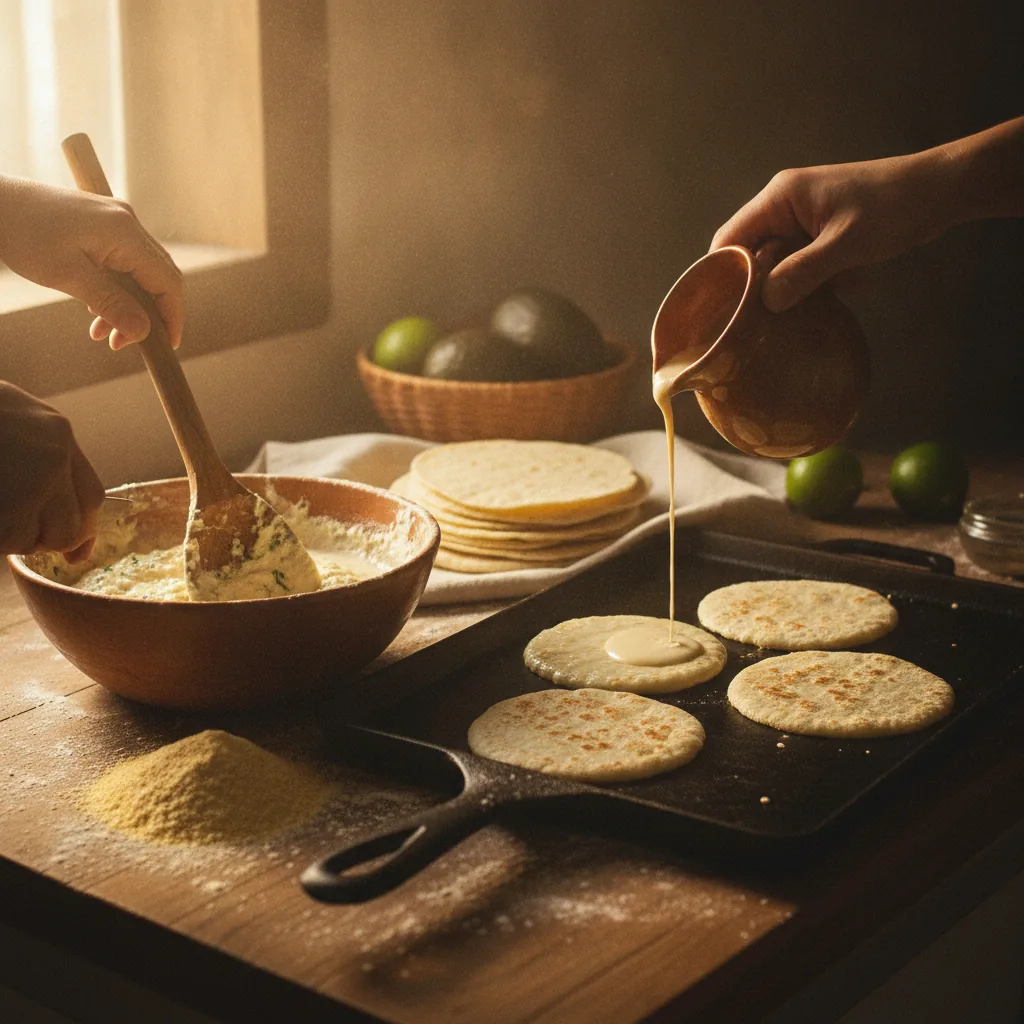 dairy free tortillas being prepared in the kitchen